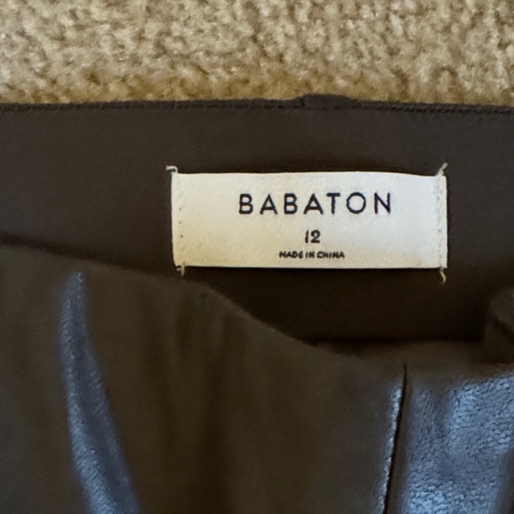 Babaton Rich Brown Faux Leather Pants - Picture 5 of 8